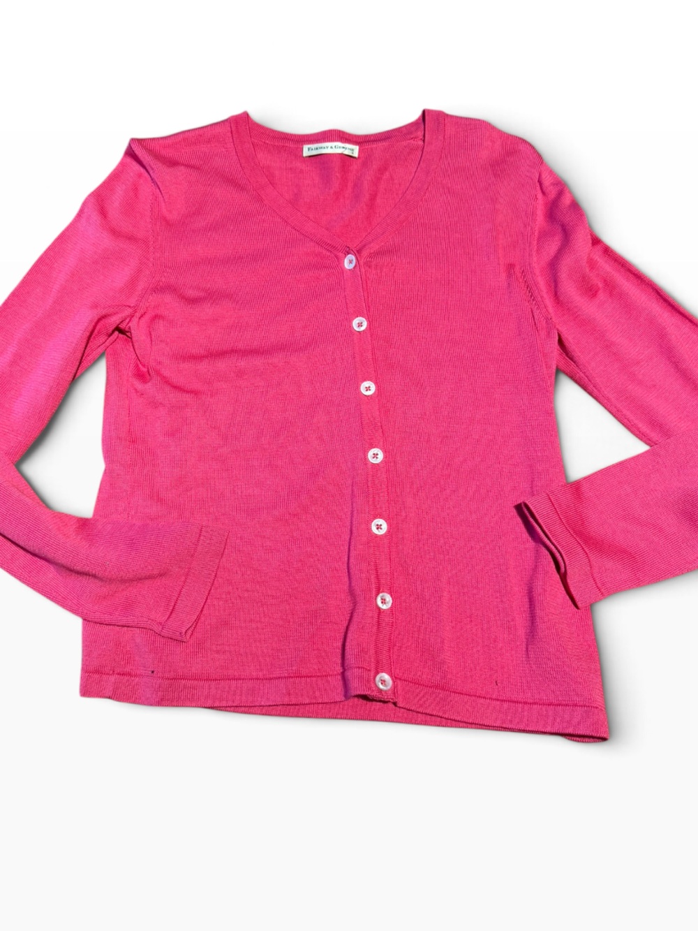 Pink Button-Down golf cardigan S